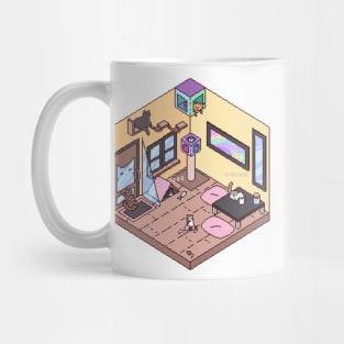 Pixel Cat Cafe Mug